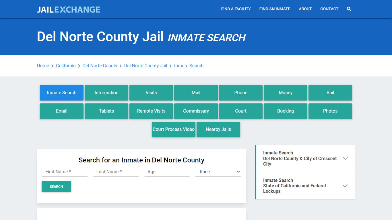 Del Norte County Jail, CA Inmate Search: Roster & Mugshots